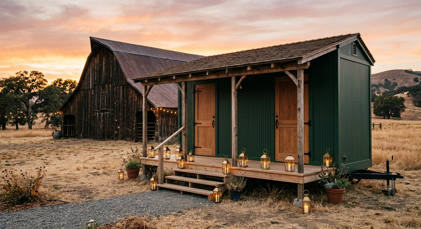 Generated image of a ranch restroom trailer